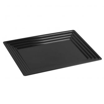 Shapes Collection - Rectangular 9" x 13" Serving Tray (Black)