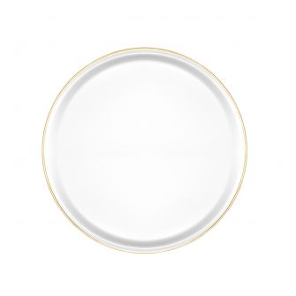 BrimWare Basic 6" Dessert Plates (White / Gold) - 10 ct.