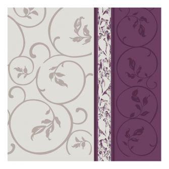 Dining Collection Lunch Napkins - Plum Curlicue - 20 ct.