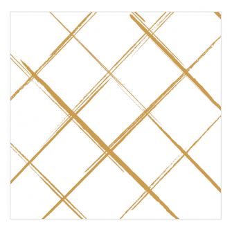 Dining Collection Lunch Napkins - Gold Brushstroke – 20 ct.