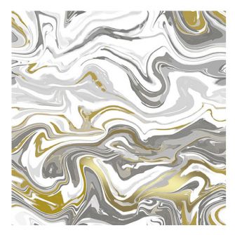 Dining Collection Lunch Napkins - Grey & Gold Swirls - 20 ct.