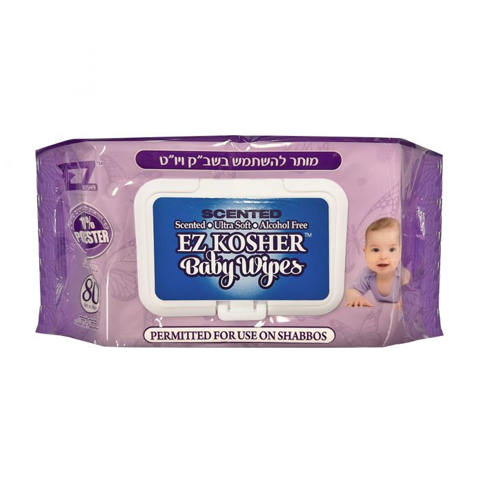 EZ Kosher Ultra Soft Baby Wipes (Scented) 6" x 8" - 80 Count