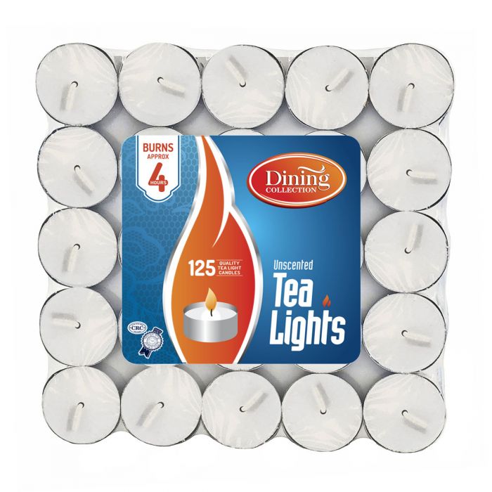 Dining Collection Tealights Brick - 125 Count