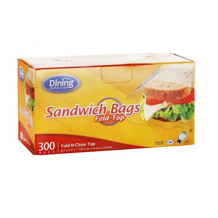 Dining Collection Fold Top Sandwich Bags - 300 ct.