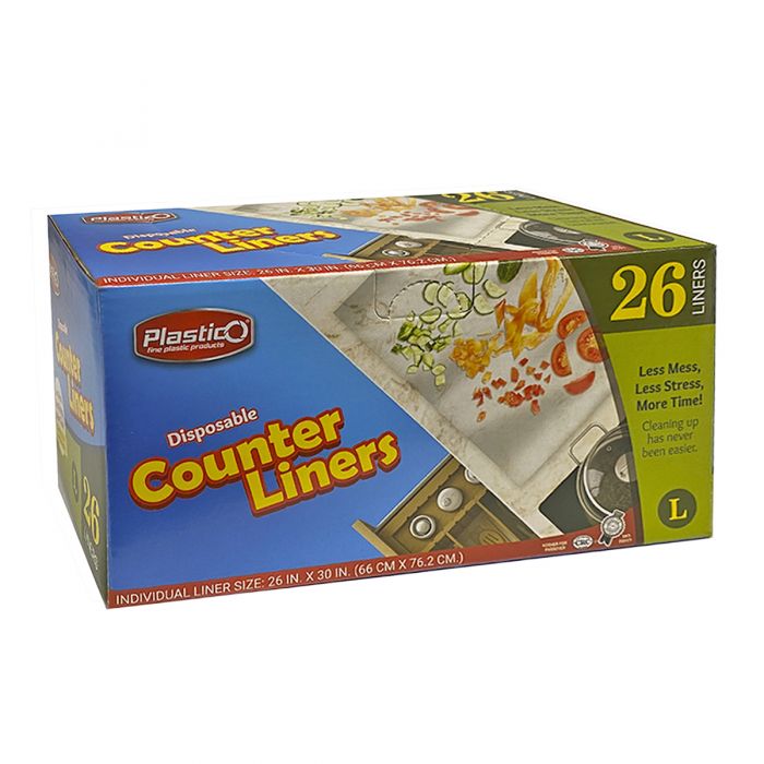 Plastico Counter Liners (Clear) - 26 ct.