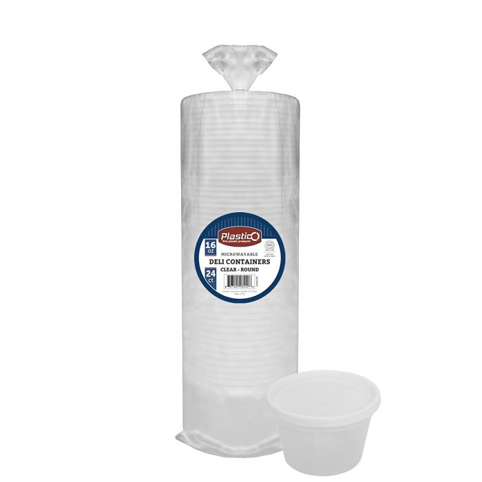 Plastico 16 oz. Soup Container w/ Lid (Bulk Packaging)