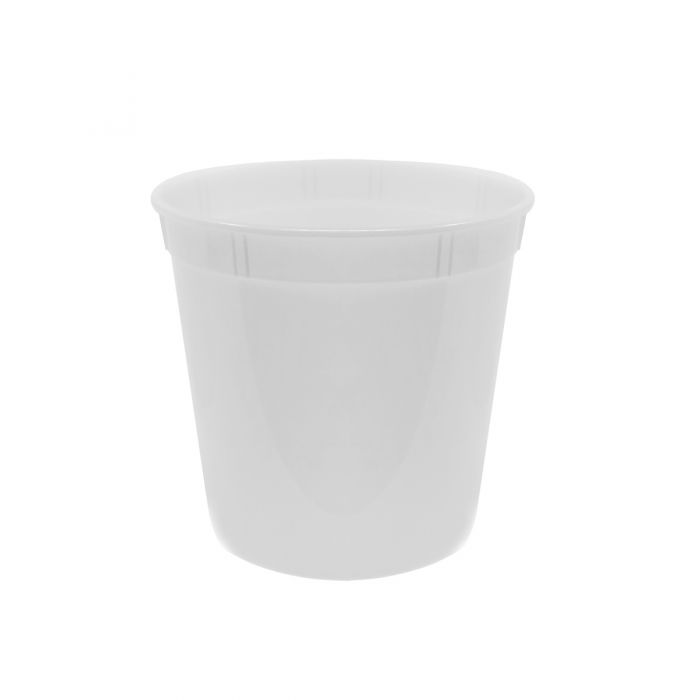 Plastico 86 oz. Clear Round Containers - 200 ct. - Bulk Packaging