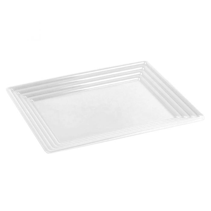 Shapes Collection - Rectangular 9" x 13" Serving Tray (White)