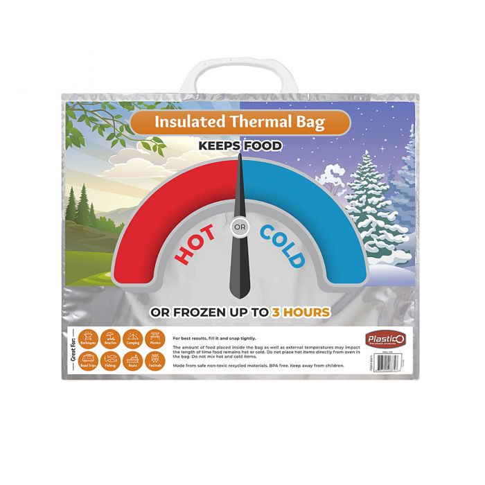 Plastico Hot & Cold Bags (Thermal Insulated) - Small Size - 12" x 14.8" x 6"