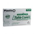 Plastico Super Heavy Duty Table Covers - 66" x 54" - Clear - 32 Count