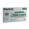 Plastico Super Heavy Duty Table Covers - 66" x 72" - Clear - 24 Count