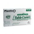 Plastico Super Heavy Duty Table Covers - 66" x 90" - Clear - 20 Count