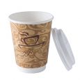 Dining Collection 12 oz. Hot Paper Coffee Cups w/ Lids - 12 Count