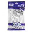 Dining Collection Silver Soupspoons - Extra Heavyweight Plastic - 24 ct.