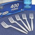 Dining Collection Forks (Box) - White Plastic - 400 ct.