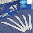 Dining Collection Knives (Box) - White Plastic - 400 ct.