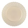 Poise 9" Dinner Plates - Ivory Plastic - 18 Count