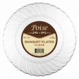 Poise 10.25" Banquet Plates - Clear Plastic - 18 Count