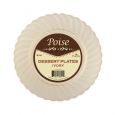 Poise 6" Dessert Plates - Ivory Plastic - 18 Count