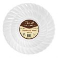 Poise Combo Plates - 7.5” (16) and 10.25” (16) - White Plastic - 32 Count