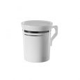 PrideWare 8 oz. Coffee Mugs - White/Silver Plastic - 8 Count