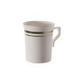 PrideWare 8 oz. Coffee Mugs - Ivory/Gold Plastic - 8 Count