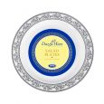 DazzleWare 7.5" Salad Plates - White/Silver Plastic - 10 Count