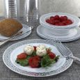 FrillWare 7.5" Salad Plates - White/Silver Plastic - 10 Count