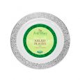 FrillWare 7.5" Salad Plates - White/Silver Plastic - 10 Count