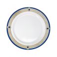 ChinaWare Elegant 7.5" Salad Plates - White/Cobalt/Gold - 10 Count