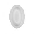 ClassicWare 4 oz. Oval Dessert Bowls - White Plastic - 18 Count