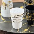 Dining Collection 7 oz. Round Tumbler - Marble White & Gold - 18 ct.