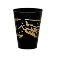Dining Collection 7 oz. Round Tumbler - Marble Black & Gold - 18 ct.