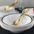 ChinaWare Traditions (Dessert & Soup Bowl) Combo Pack – Black/Gold