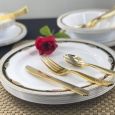  ChinaWare Traditions (Salad & Banquet Plate) Combo Pack – Black/Gold