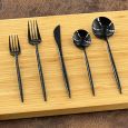 Dining Collection Luxe Heritage Series Cutlery Combo Pack (Black) - 40 Ct.