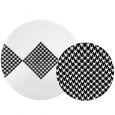 CoupeWare Houndstooth (White/Black)  Combo Plates - 32 ct.
