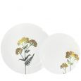 CoupeWare Wildflowers - White / Green & Gold - Combo Plates - 32 ct.