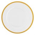 Dining Collection 13" Round Charger Plates (Clear/Gold) - 4 ct.