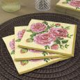 Dining Collection Lunch Napkins - Trio of Roses - 20 ct.