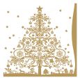 Christmas Lunch Napkins - Christmas Tree Gold - 20 ct.