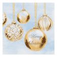 Christmas Lunch Napkins - Gold Ornaments - 20 ct.