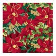 Christmas Lunch Napkins - Holiday Poinsettia - 20 ct.