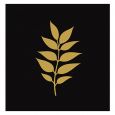 Dining Collection Lunch Napkins - Gold Leaf (Black) - 20 ct.
