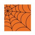 Halloween Cocktail Napkins - Spider Web Orange - 20 ct.