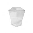 Mini Delights - Mini Square Cup w/ Lid - Clear Plastic - 10 ct.