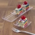 Mini Delights - Appetizer Tray & Plate Set - Clear Plastic - 40 pc. Set