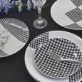 CoupeWare Houndstooth (White/Black)  7.5" Plates - 10 ct.
