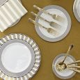 ChinaWare Imperial (Salad & Banquet Plate) Combo Pack – Black/Gold