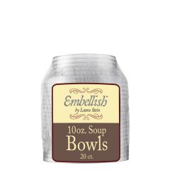 Embellish 10 oz. Soup Bowls - Clear Plastic - 20 Count